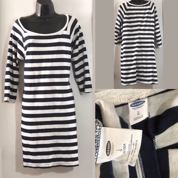 Old Navy Dresses & Skirts - Old Navy lg navy gray striped tunic sweater dress